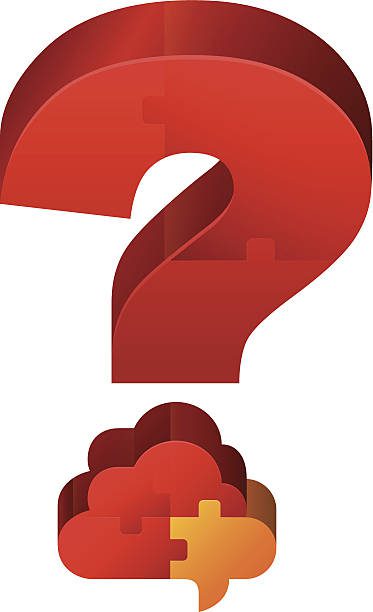 vector graphics of question mark with jigsaw speech bubble…