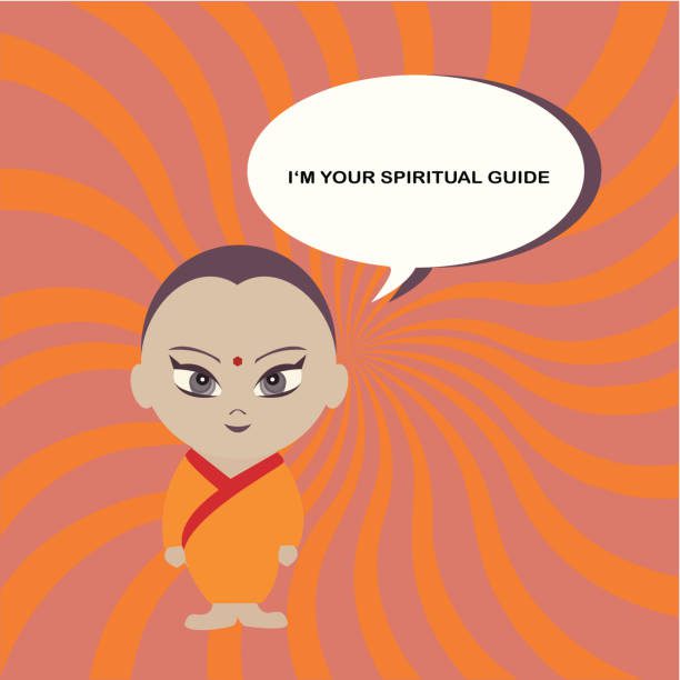 A cute little tibetan child wants to be your spiritual buddist guide