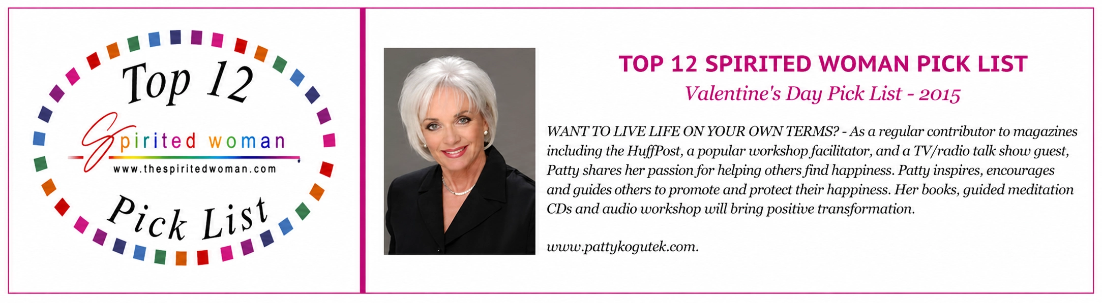 Top 12 Spirited Woman logo and description